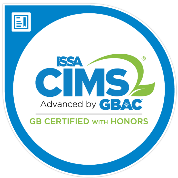 This is our CIMS Green Building Badge. Certified with honors. 